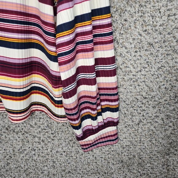 Lane Bryant Cardigan Womens‎ Plus 22/24 Purple Striped Button Up Lightweight - Picture 2 of 7